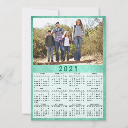 2021 Volledige jaarkalender - Aangepaste foto (Voorkant)