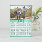 2021 Volledige jaarkalender - Aangepaste foto (Staand voorkant)