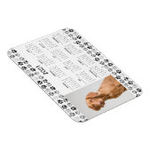 2021 Volledige jaarkalender Foto Dog Cat Pet Paws Magneet (Rechterzijde)