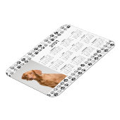 2021 Volledige jaarkalender Foto Dog Cat Pet Paws Magneet (Linkerzijde)