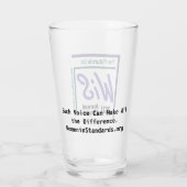 2021 Vrouwen in Standaarden Jaarlijks Diner Glas (Achterkant)