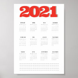 2021 wandkalender poster