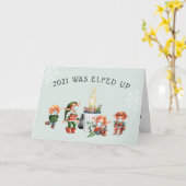 2021 Was Elfed Up | Grappige 2021 Dumpster Fire Kaart (Gele Bloem)