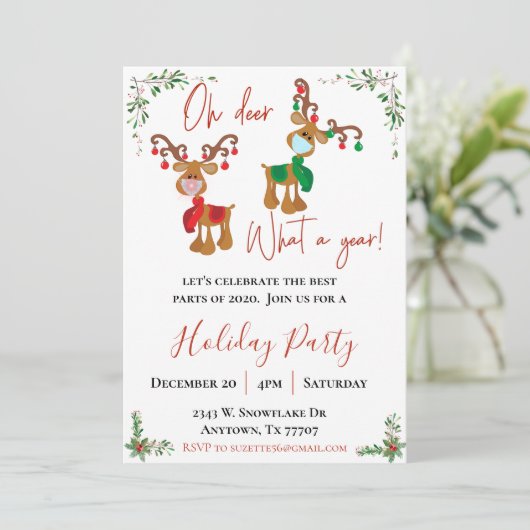 2021 Wat een jaar feestdag Kaart (Staand voorkant)