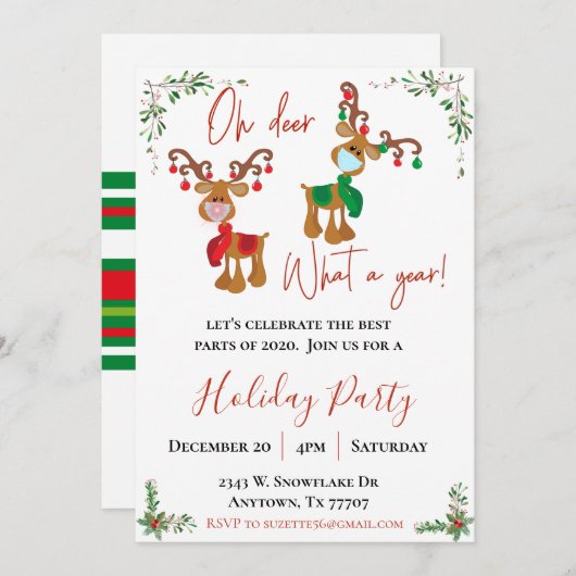 2021 Wat een jaar feestdag Kaart (Voorkant / Achterkant)