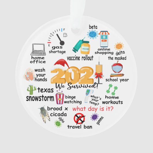2021 We hebben de funny Decoration Keepslag overle Ornament (voorkant)