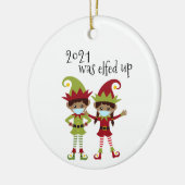 2021 werd opgefokt met een kovid gezichtsmasker et keramisch ornament (Links)