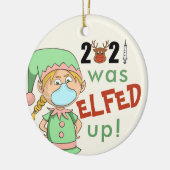 2021 werd opgevoed met grappige kerstboomversierin keramisch ornament (Links)