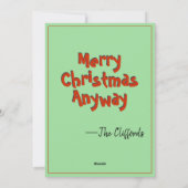 2021 werd opgevoed met grappige kerstkaarten feestdagenkaart (Achterkant)