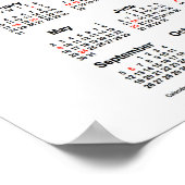 2021 West Virginia Vlag Vakantiekalender door Janz Poster (Hoek)