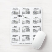 2021 White Large Print Calendar van Janz Muismat (Met muis)