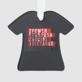 2021 Winter Guard - Power Through Social Distance  Ornament