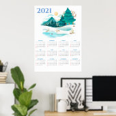 2021 Winterlandschap Kalender Poster (Thuiskantoor)