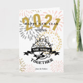 2021 WISSEN | Laten we samen de wereld reizen Feestdagen Kaart (Voorkant)