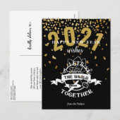 2021 WISSEN | Laten we samen de wereld reizen Feestdagenkaart (Voorkant / Achterkant)