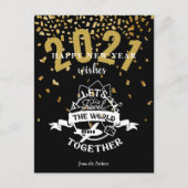 2021 WISSEN | Laten we samen de wereld reizen Feestdagenkaart (Voorkant)