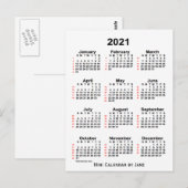2021 Witte agenda van 52 weken, van Janz Briefkaart (Voorkant / Achterkant)