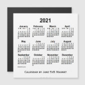 2021 Witte Agenda van Janz 5x5 Magnet (Voorkant / Achterkant)