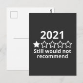 2021, would not recommend, 2021 very bad, briefkaart (Voorkant / Achterkant)