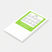 2021 Yellow Green Post It Note Calendars by Janz (Schuin)