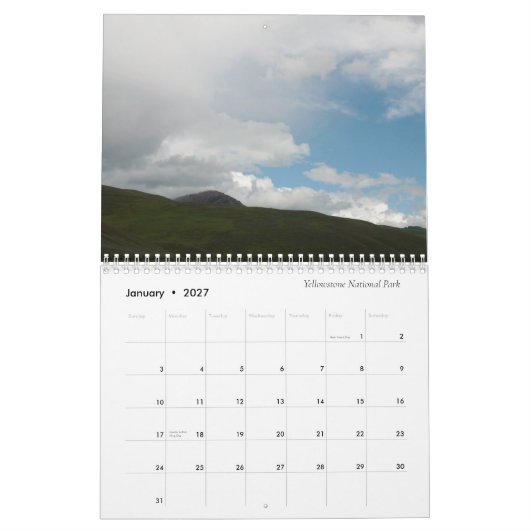 2021 Yellowstone en Beyond Calendar Kalender (Jan 2027)