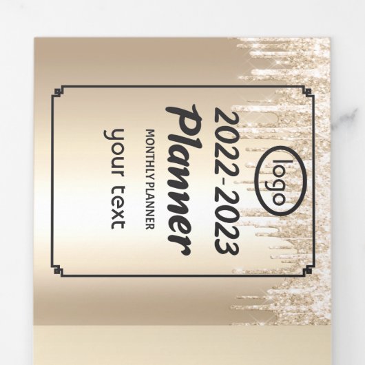 2022-2023 Agenda Business Greeting Tri-Fold Hol Drieluik Kaart (Omslag)