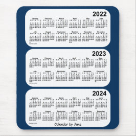 2022-2024 Politiedoos Blauw 3 jaar Agenda van Janz Muismat