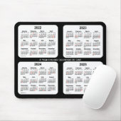 2022-2025 Agenda voor zwarte en witte feestdag, in Muismat (Met muis)