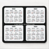 2022-2025 Agenda voor zwarte en witte feestdag, in Muismat (Voorkant)