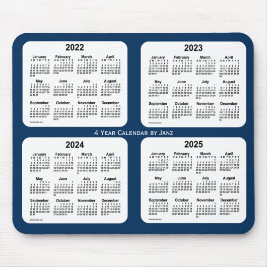 2022-2025 Politiedoos Blauw 4-jaaragenda van Janz Muismat (Voorkant)