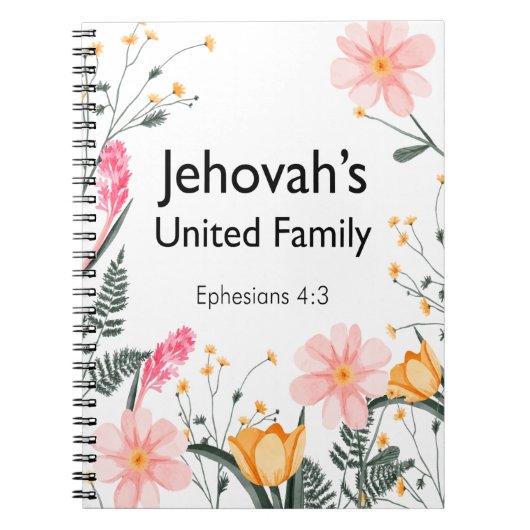 2022-23 Circuit Assemblage Jehovah's Verenigde Fam Notitieboek (Voorkant)