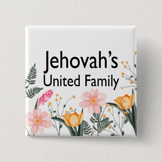 2022-23 Circuit Assemblage Jehovah's Verenigde Fam Vierkante Button 5,1 Cm (Voorkant)