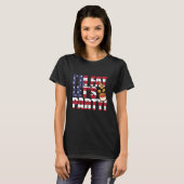 2022 4th Of July Independence Day Us American Flag T-shirt (Voorkant volledig)