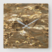 2022 50ste bruiloft Jubileum Golden Wedding Vierkante Klok (Voorkant)