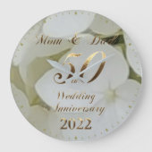 2022 50ste Jubileum Golden Wedding Parents Grote Klok (Voorkant)