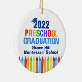 2022 Aangepast Afstuderen voorschoolse kleding Afs Keramisch Ornament (Rechts)