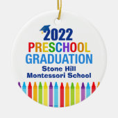 2022 Aangepast Afstuderen voorschoolse kleding Afs Keramisch Ornament (Voorkant)