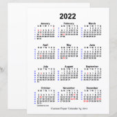 2022 Aangepaste feestdag 52 weken agenda van Janz (Voorkant / Achterkant)