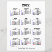 2022 Aangepaste feestdag 52 weken agenda van Janz (Voorkant)