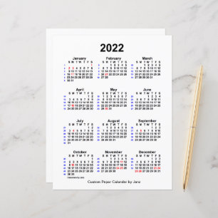 2022 Aangepaste feestdag 52 weken agenda van Janz