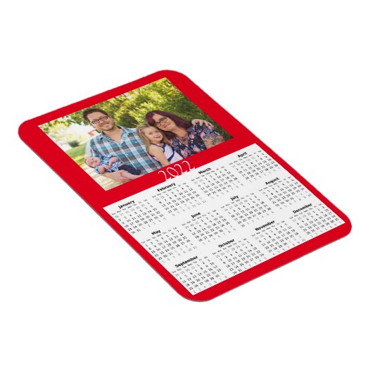 2022 Aangepaste fotokalender Mini-magneet Magneet (Rechterzijde)