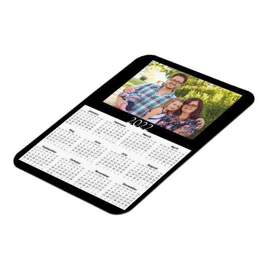 2022 Aangepaste fotokalender Mini-magneet Magneet (Linkerzijde)