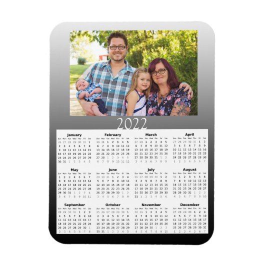2022 Aangepaste fotokalender Mini-magneet Magneet (Verticaal)