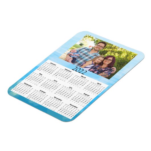 2022 Aangepaste fotokalender Mini-magneet Magneet (Linkerzijde)