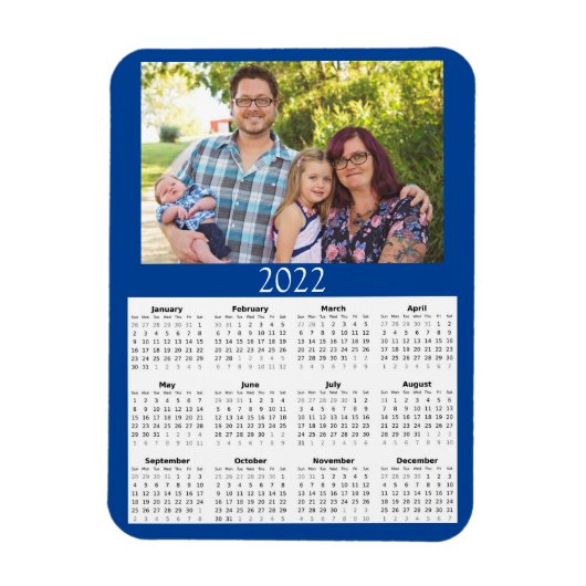 2022 Aangepaste fotokalender Mini-magneet Magneet (Verticaal)