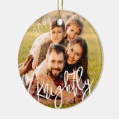 2022 Aangepaste moderne Manuscript - Fotonaam Keramisch Ornament (Links)