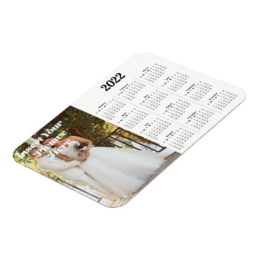2022 Aangepaste Photo Calendar Hor Magneet (Linkerzijde)