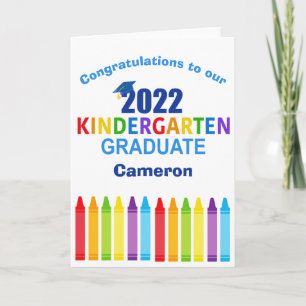2022 Afgestudeerde Kleuterschool Aangepast Grappig Kaart