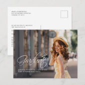 2022 Afstudeerder Minimalistisch Afstuderen Fotosc Aankondigingskaart (Voorkant / Achterkant)