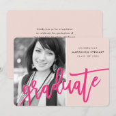 2022 AFSTUDEERDER PARTIJ modern bekleed met letter Bedankkaart (Voorkant / Achterkant)